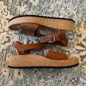 NWOT Birkenstock Papillio Glenda Leather Sandals in Pecan